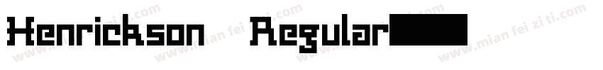 Henrickson Regular字体转换